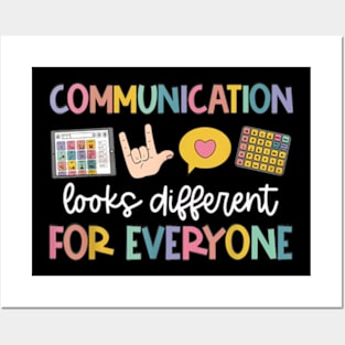 Communication Looks Different For Everyone Speech Therapy Posters and Art